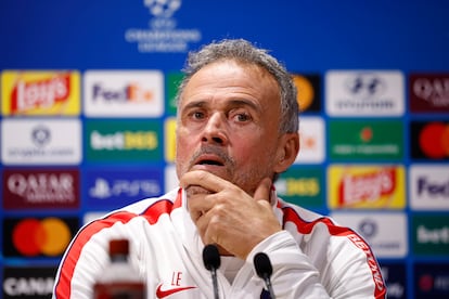 Luis Enrique durante la rueda de prensa previa al partido